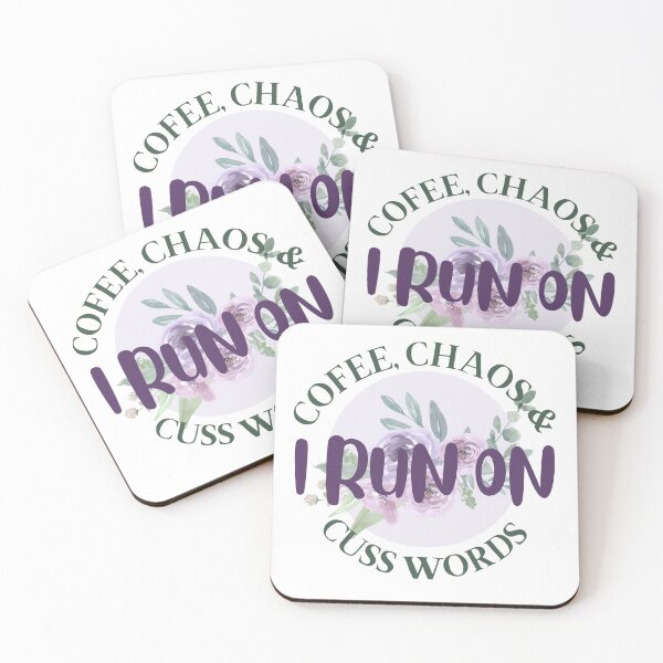 Item preview, Funny I Run on Coffee, Chaos, and Cuss Words Funny Saying for Coffee Lovers designed and sold by MiaDelelai.