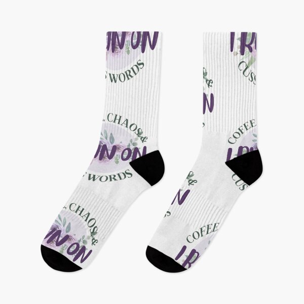 Item preview, Funny I Run on Coffee, Chaos, and Cuss Words Funny Saying for Coffee Lovers designed and sold by MiaDelelai.