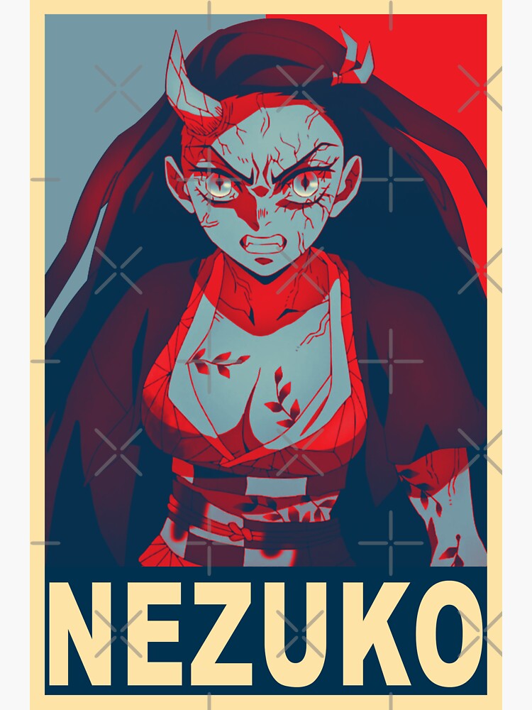 Nezuko Kamado Poster V2 Sticker By Lahcenbamouh Redbubble 6893