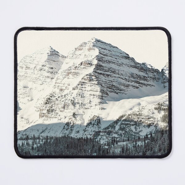 Item preview, Maroon Bells Mountains in Black and White Photography designed and sold by Olverh Design Studio.