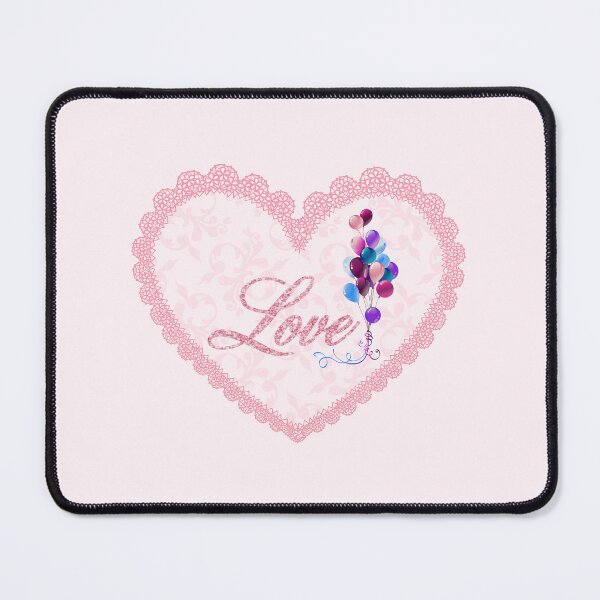 Item preview, “LOVE” Heart & Balloons designed and sold by PawsitiveMum.