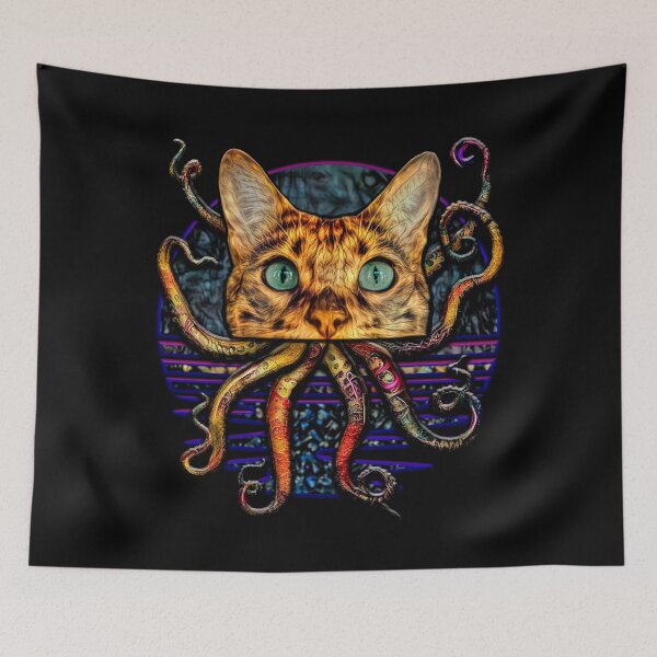 Item preview, Tentacle Cat | Cathulhu | Horror Kitty | Weird Kitty | TM11 designed and sold by triciakitty.