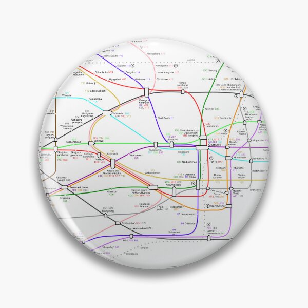 Item preview, Tokyo Subway map designed and sold by SubwayMapper.