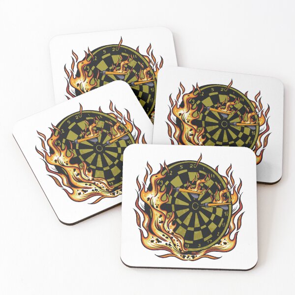Item preview, Flaming Dartboard Shirt I Flaming Darts designed and sold by Amazing Designs.