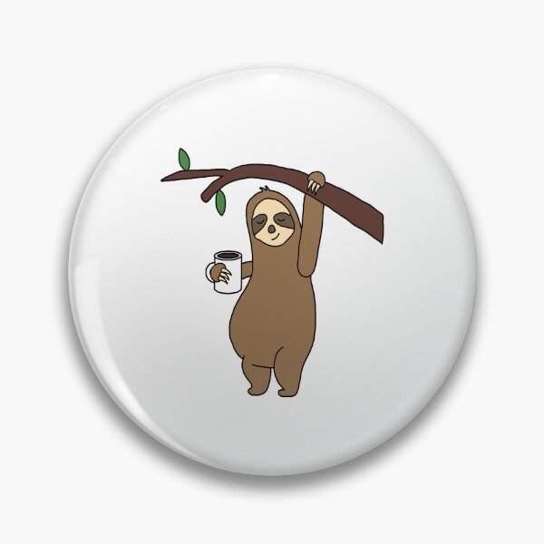 Item preview, Cool Sloth Drinking Coffee Cartoon designed and sold by SouthernDesigns.