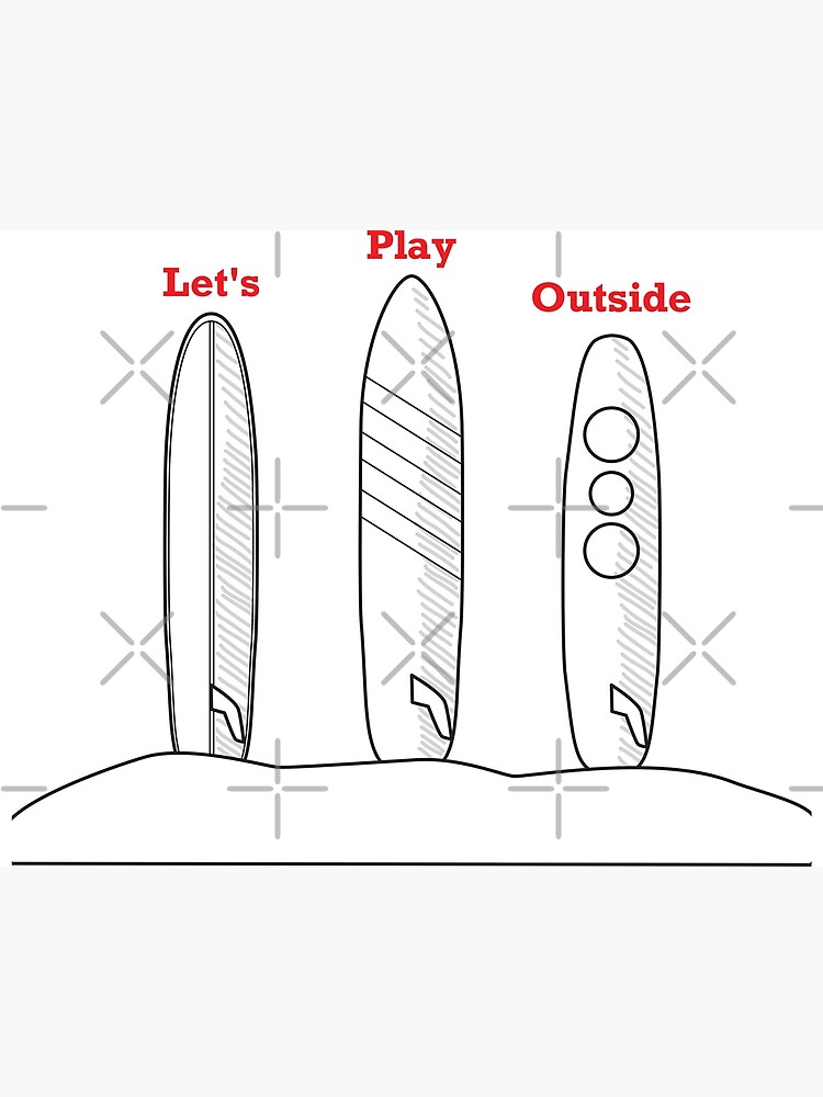 Lámina fotográfica «Diseño minimalista de surf en blanco y negro con 3