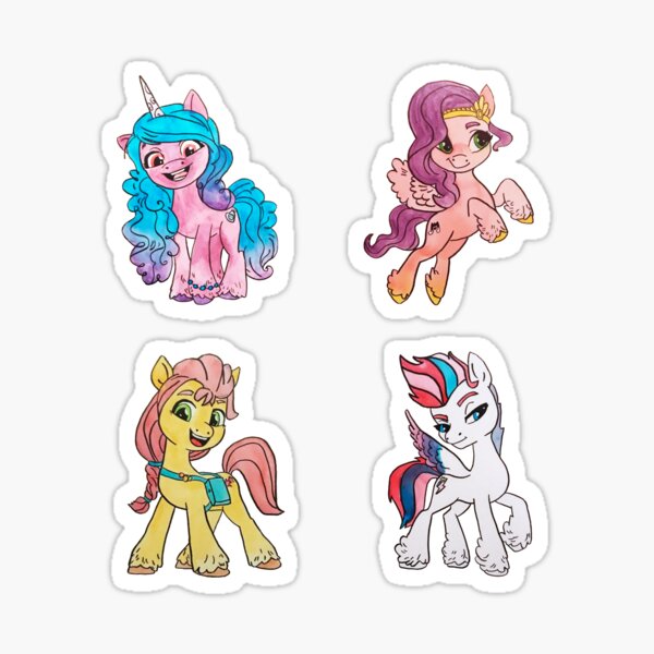 SUNNY, IZZY, PIPP & ZIPP | My Little Pony: A New Generation | Watercolor Sticker