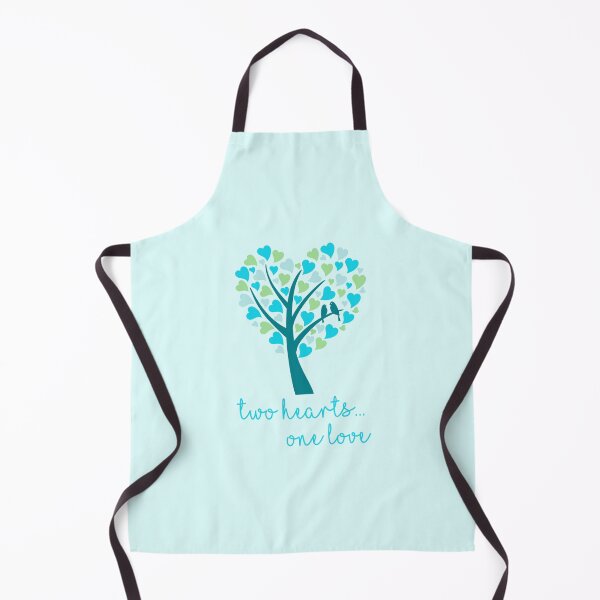 Item preview, Two Hearts...One Love - Turquoise on Aqua designed and sold by PawsitiveMum.