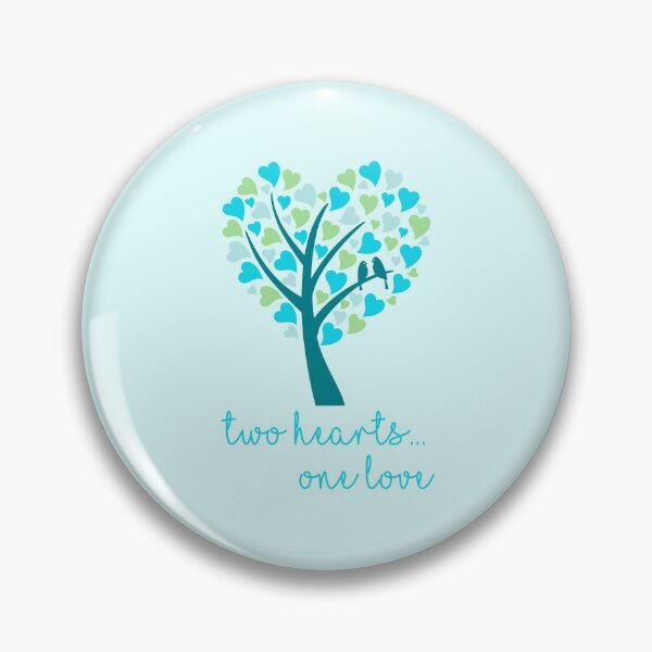 Item preview, Two Hearts...One Love - Turquoise on Aqua designed and sold by PawsitiveMum.