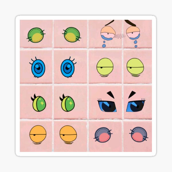 "Funny retro cartoon eyes." Sticker by DaliaSabryTee Redbubble