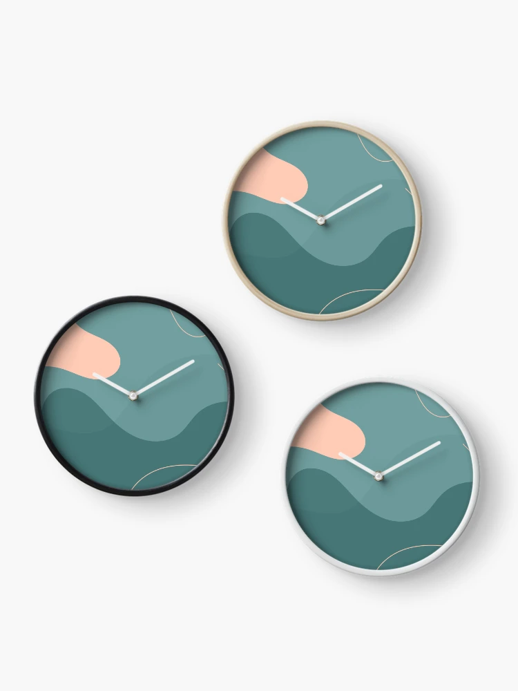 Thumbnail 3 of 4, Clock, Abstract waves designed and sold by AlexGolyakov.