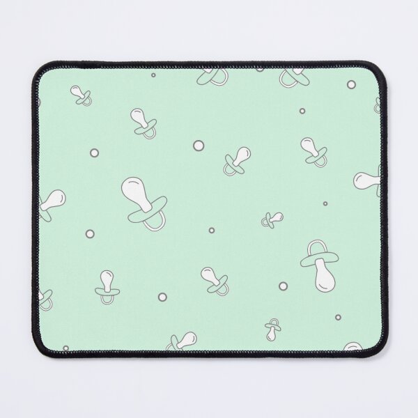 Item preview, Mint green baby pacifier seamless pattern designed and sold by TheWalnut.