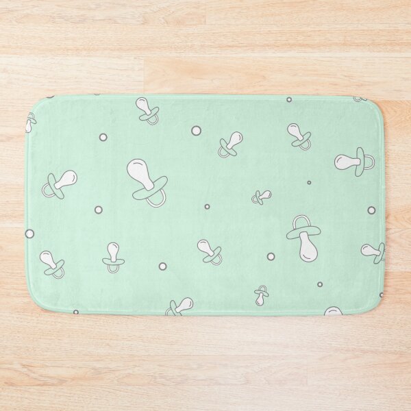 Item preview, Mint green baby pacifier seamless pattern designed and sold by TheWalnut.