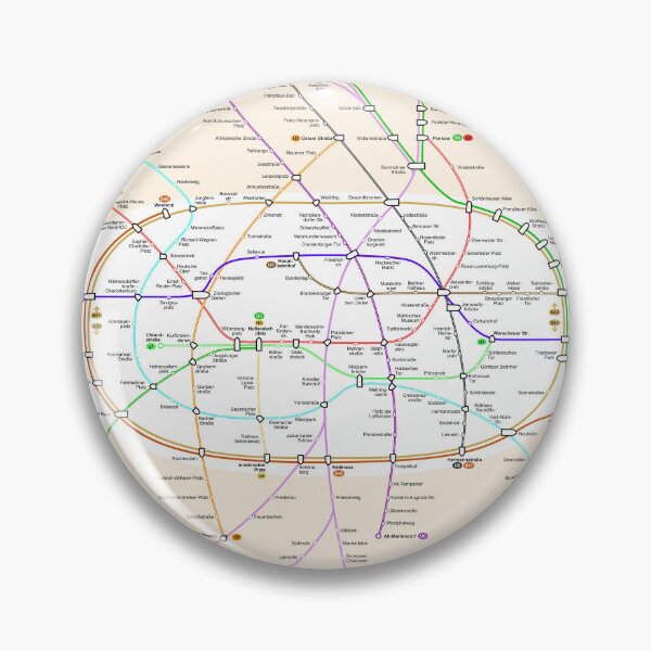 Item preview, Berlin subway map designed and sold by SubwayMapper.
