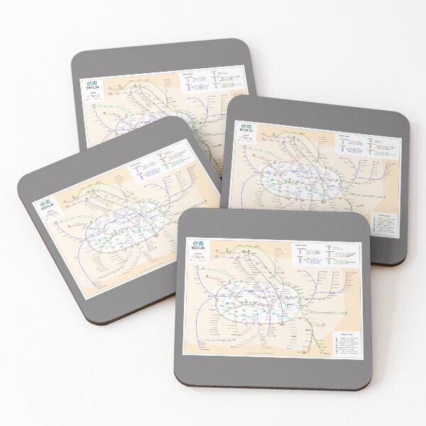 Item preview, Berlin subway map designed and sold by SubwayMapper.