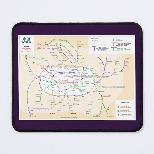Item preview, Berlin subway map designed and sold by SubwayMapper.