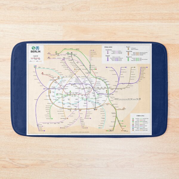 Item preview, Berlin subway map designed and sold by SubwayMapper.