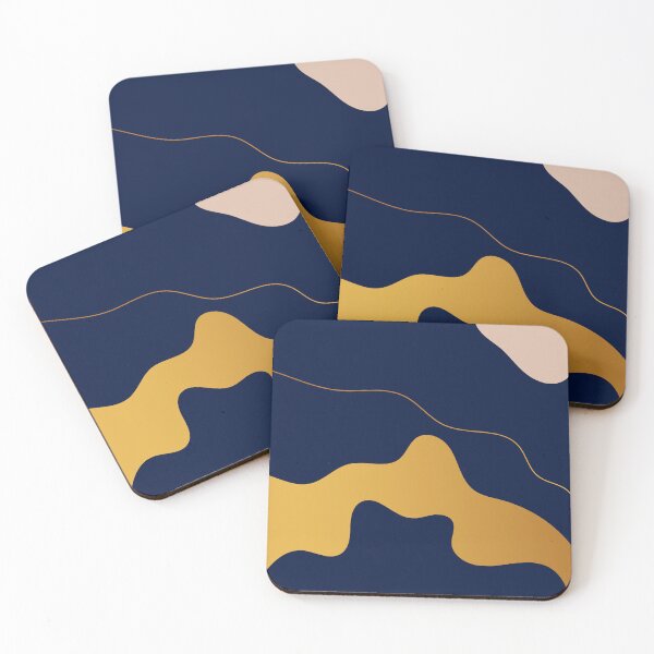 Item preview, Gold and blue waves designed and sold by AlexGolyakov.