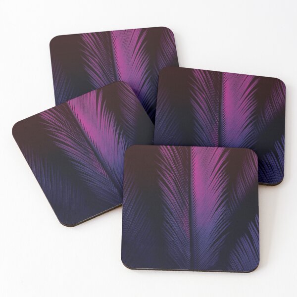 Item preview, Black background with colored feathers decoration in soft and blur style designed and sold by NawalMagdy.