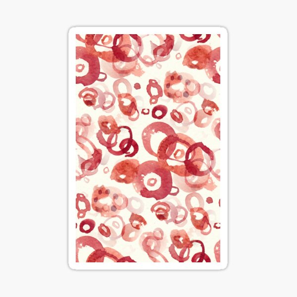 Red circles and holes Sticker