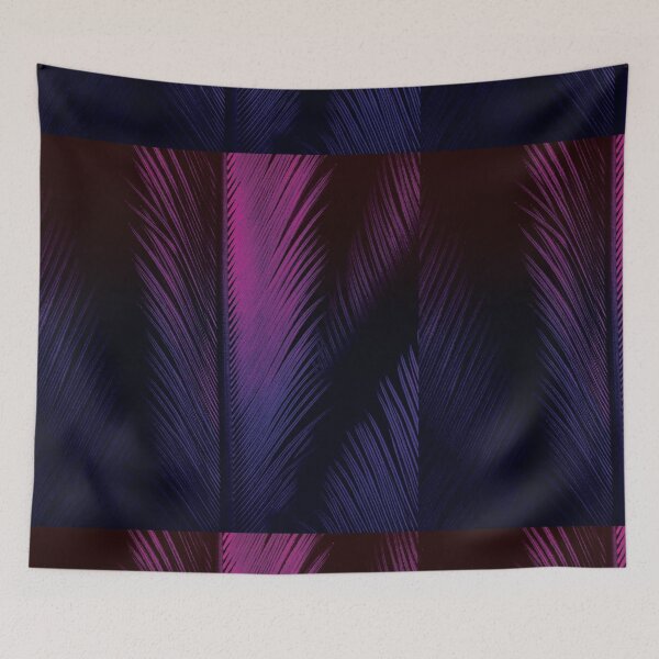 Item preview, Black background with colored feathers decoration in soft and blur style designed and sold by NawalMagdy.