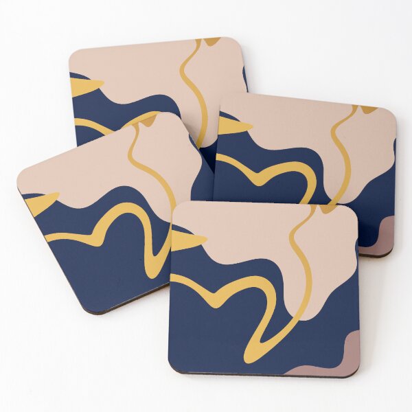 Item preview, Blue and gold waves designed and sold by AlexGolyakov.