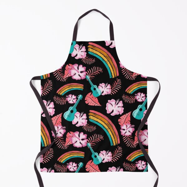 Item preview, Tropical Ukulele Rainbow Hibiscus Flowers Hawaiian Island Paradise Repeating Pattern designed and sold by ksrogersdesigns.