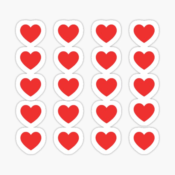 "Valentine's Day Heart Stickers ,cute little hearts sticker set, red