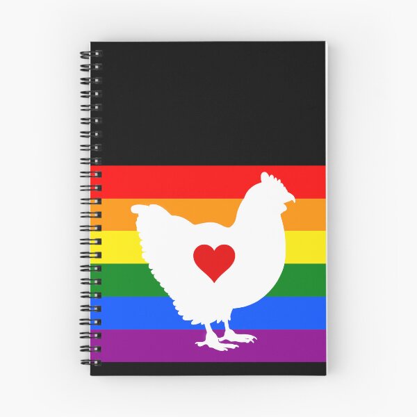 Item preview, Chicken - Pride Flag Heart designed and sold by Puddmuppy.