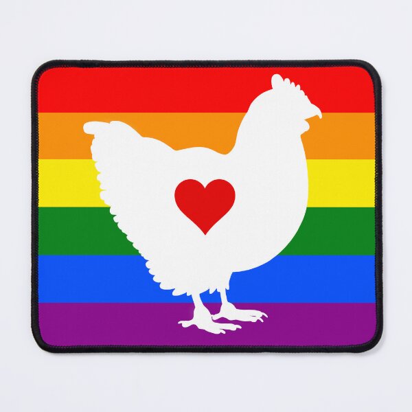 Item preview, Chicken - Pride Flag Heart designed and sold by Puddmuppy.