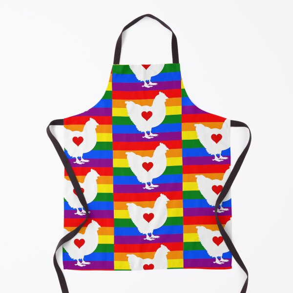 Item preview, Chicken - Pride Flag Heart designed and sold by Puddmuppy.