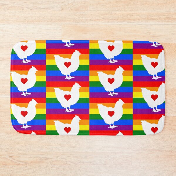 Item preview, Chicken - Pride Flag Heart designed and sold by Puddmuppy.
