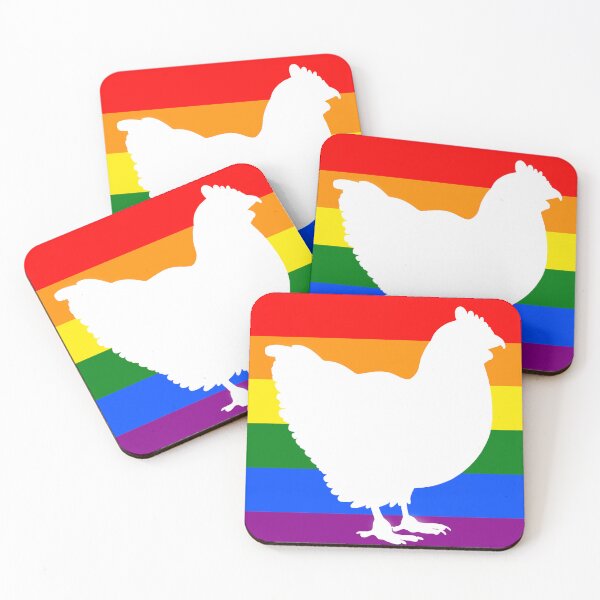 Item preview, Chicken - Pride Flag Silhouette designed and sold by Puddmuppy.