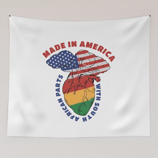 Item preview, Made In America With South African Parts, Black History Month designed and sold by PROMEN Creativity.