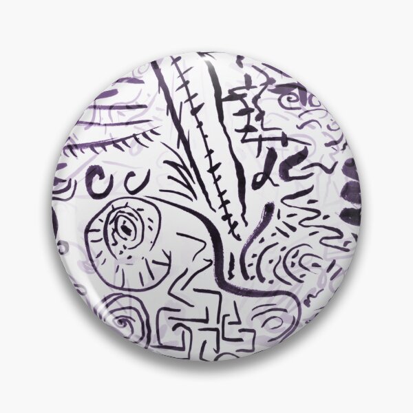 Item preview, Purple and black ink doodles in a repeating pattern designed and sold by Melindrea.