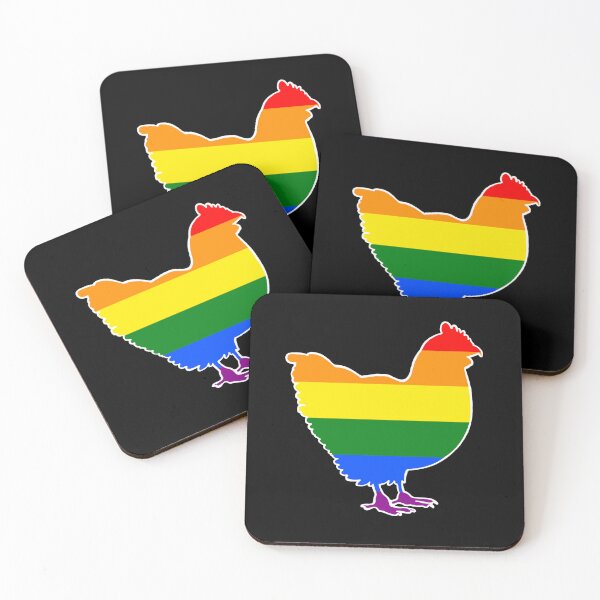 Item preview, Chicken - Pride Flag Black designed and sold by Puddmuppy.