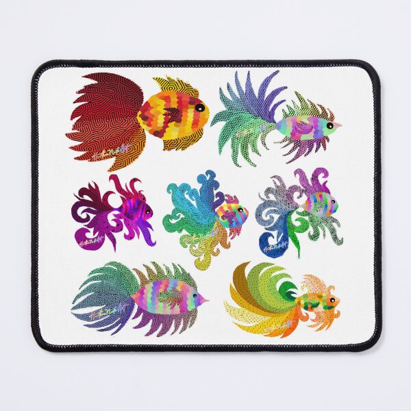 Item preview, Multi-color Fancy Fish by Heather Nafe Art designed and sold by HeatherNafeArt.
