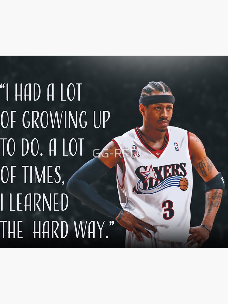 "Allen Iverson Basketball Quotes " Sticker by GGRED Redbubble