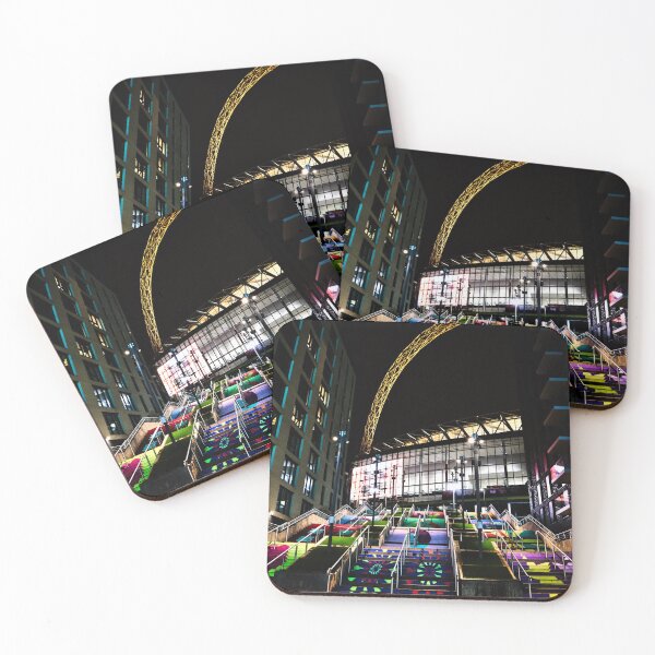 Item preview, Colourful steps to the Stadium in Wembley designed and sold by Ann Biddlecombe.