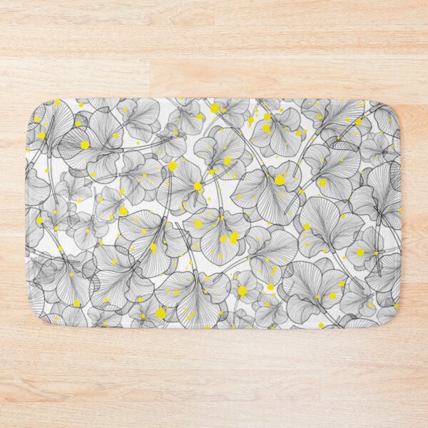 Item preview, Black and White Leaves with Yellow Highlights designed and sold by designlee.
