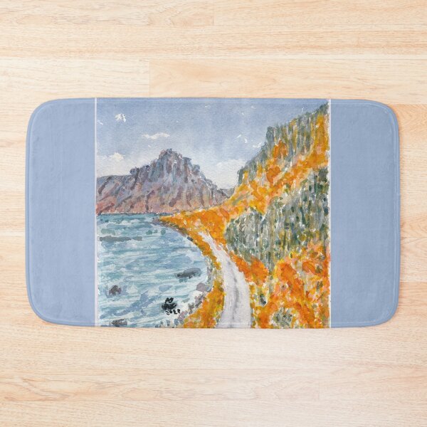 Item preview, Lake and mountain road in fall designed and sold by Melindrea.
