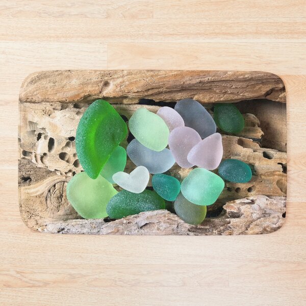 Item preview, Seaglass and Driftwood with Heart Shaped Sea Glass designed and sold by LeslieMac713.