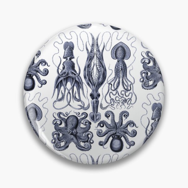 Item preview, Ernst Haeckel Gamochonia Octopus Indigo designed and sold by aimeewilson.