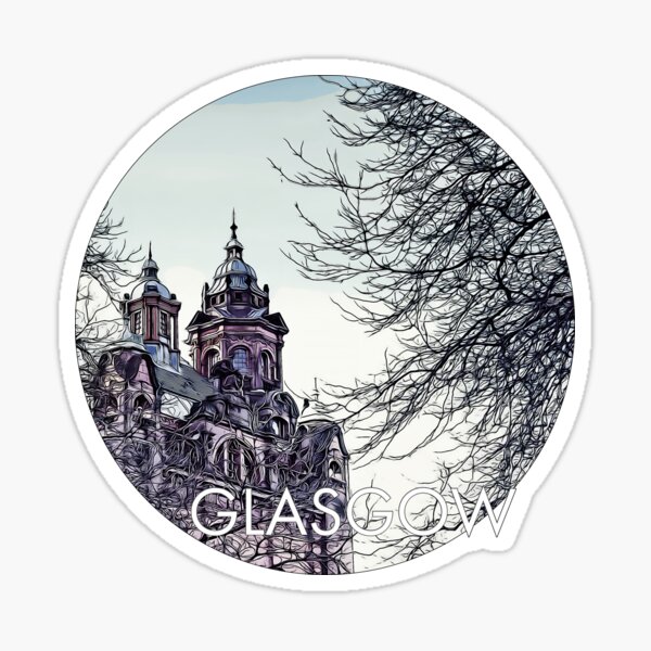 "Glasgow Kelvingrove Illustration" Sticker for Sale by SofiaAlves
