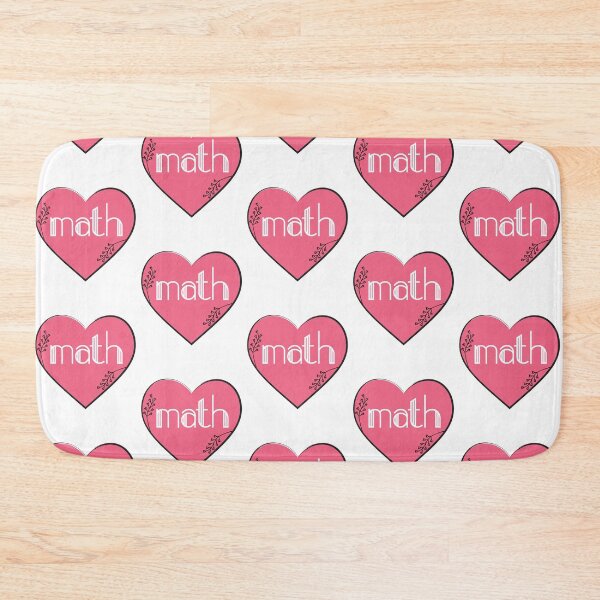 Item preview, I Love Math Pink Floral Minimal Heart designed and sold by SpringMoonPress.