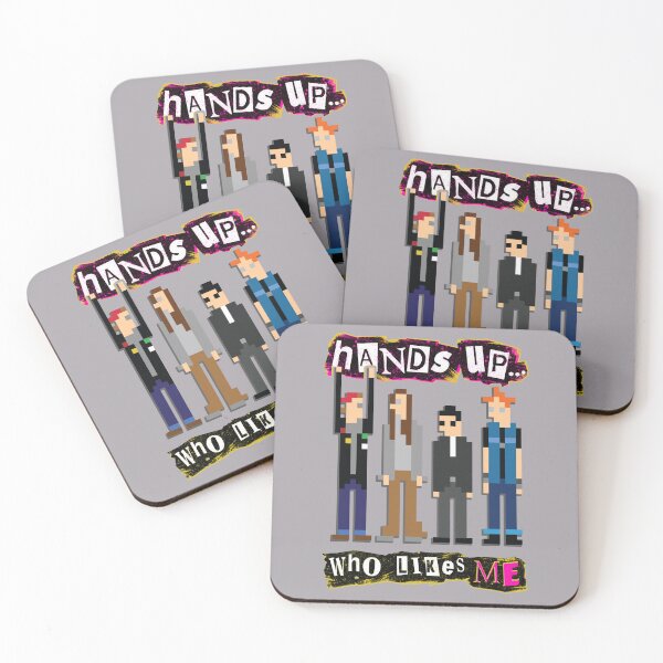 Item preview, Hands Up Who Likes Me - Rick, Neil, Mike and Vyvyan  - Pixel Art - The Young Ones Inspired designed and sold by RetroTeeStudio.