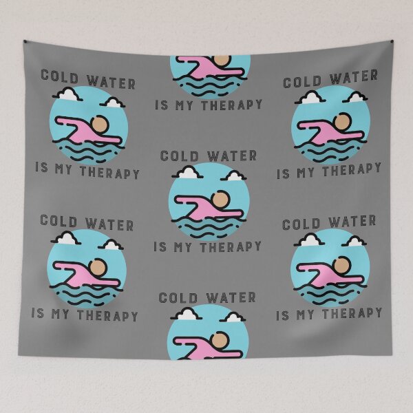 Item preview, Cold Water is my Therapy - Wild Swimming Tees designed and sold by WildSwimming.