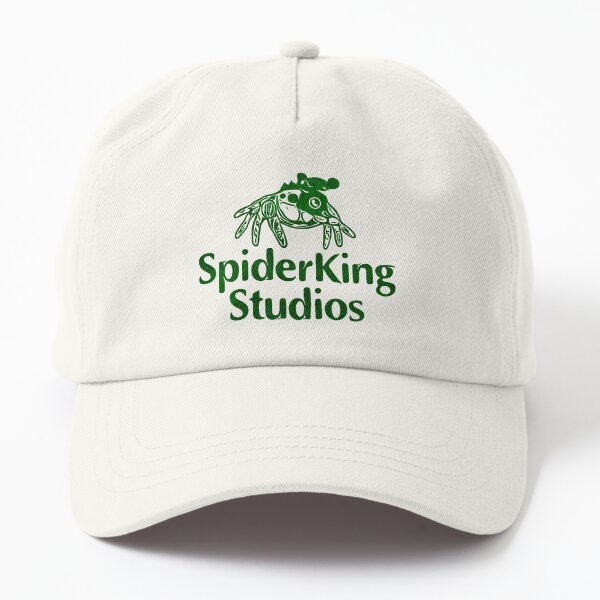 Spiderking Studios Logo — Metallic Green Dad Hat