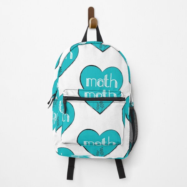Item preview, I Love Math Aqua Floral Minimal Heart designed and sold by SpringMoonPress.