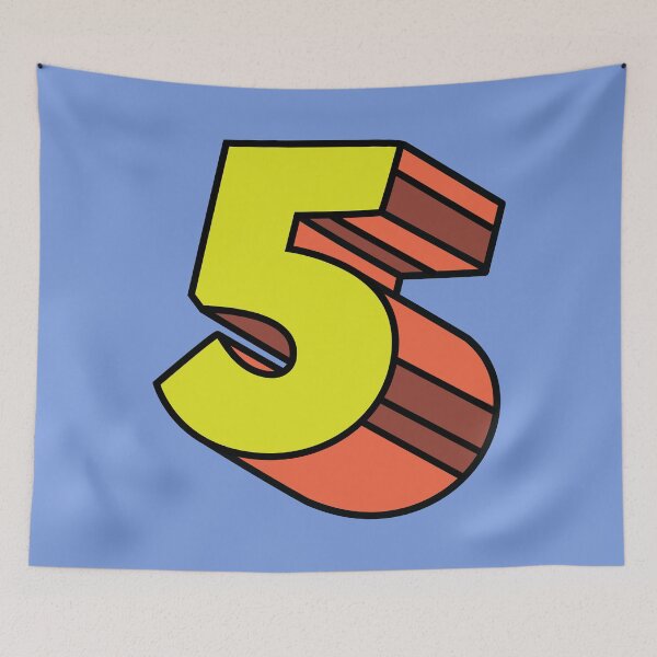 Item preview, Number five 3D cartoon  designed and sold by Planet-Pop.
